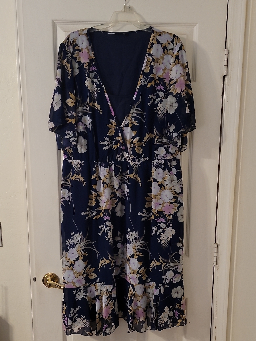 BloomChic Navy Floral Midi Dress